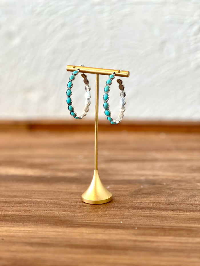 Turquoise Hoops