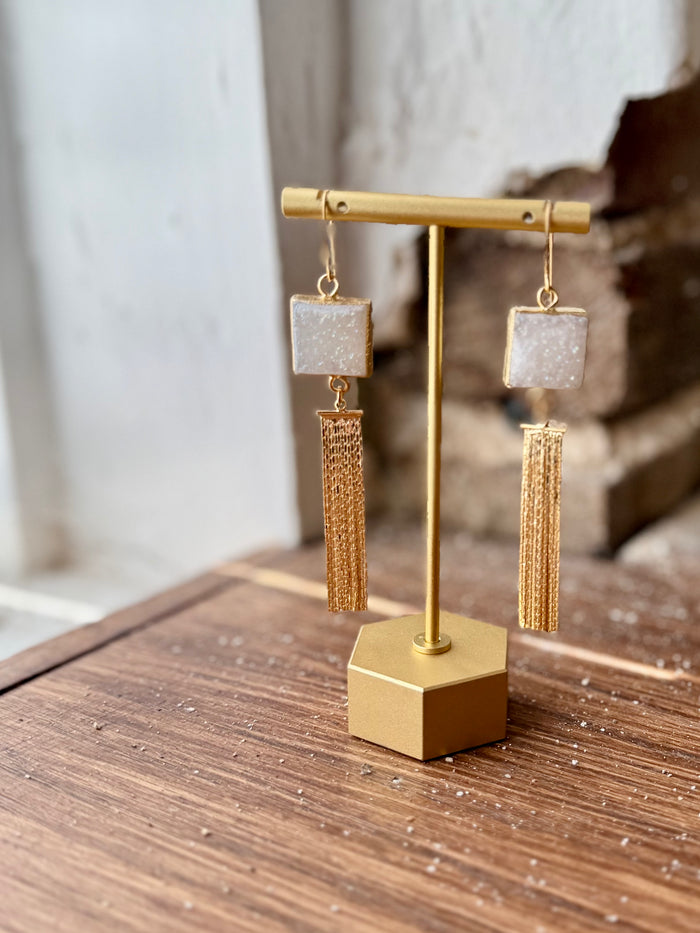 Disco Quartz Dangles