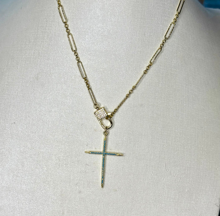 Turquoise gem Cross