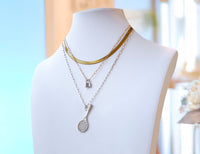 Gold Herringbone Necklace