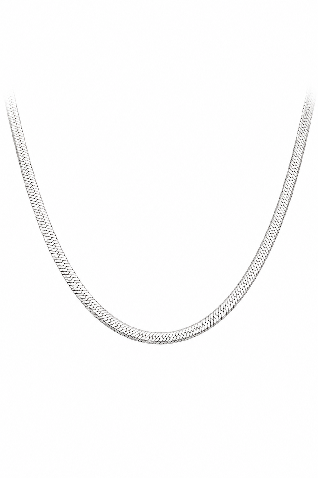 SILVER HERRINGBONE NECKLACE