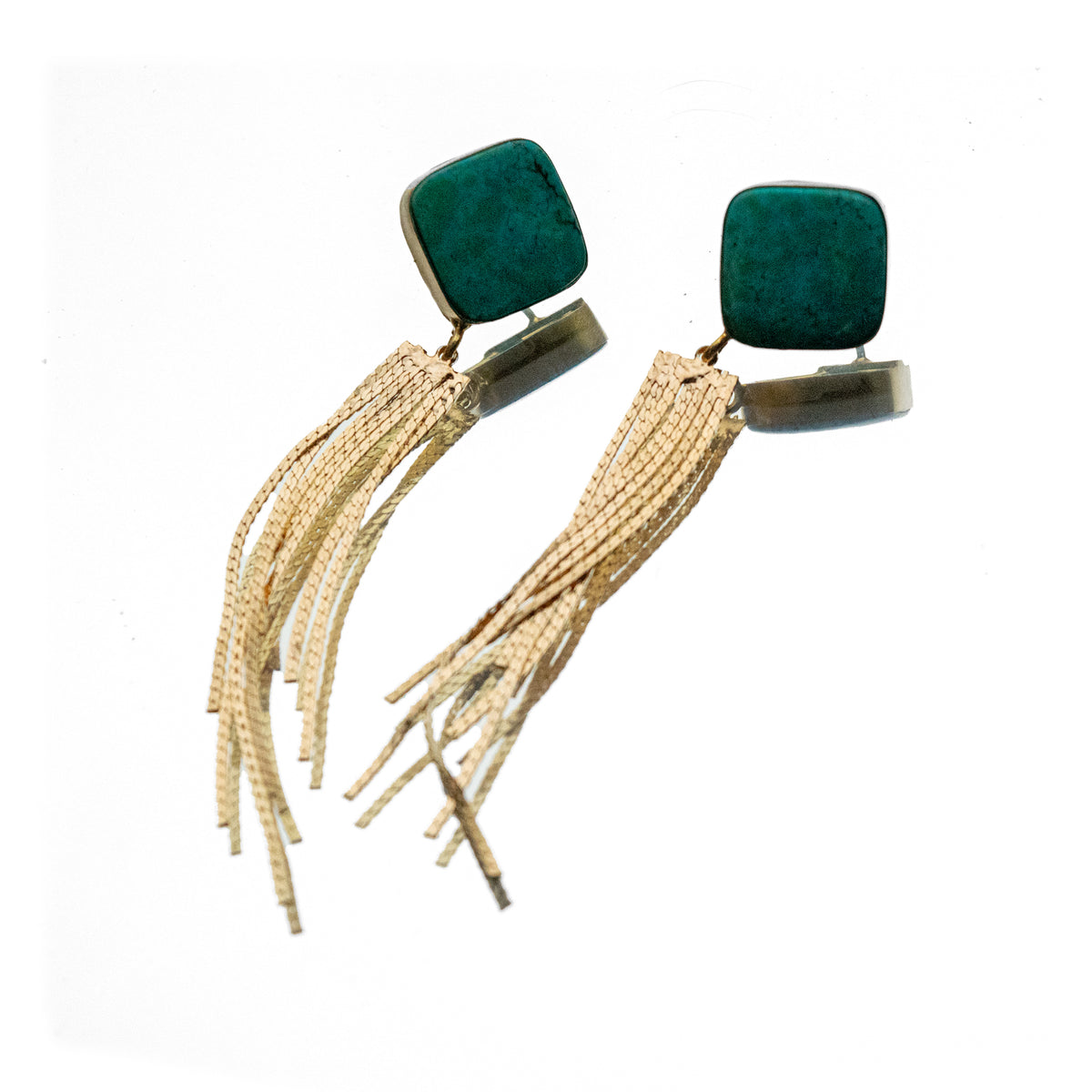 Geo Turquoise Statement Dangle