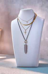 Gold Herringbone Necklace