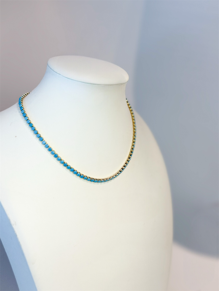 Dripping in Turquoise necklace