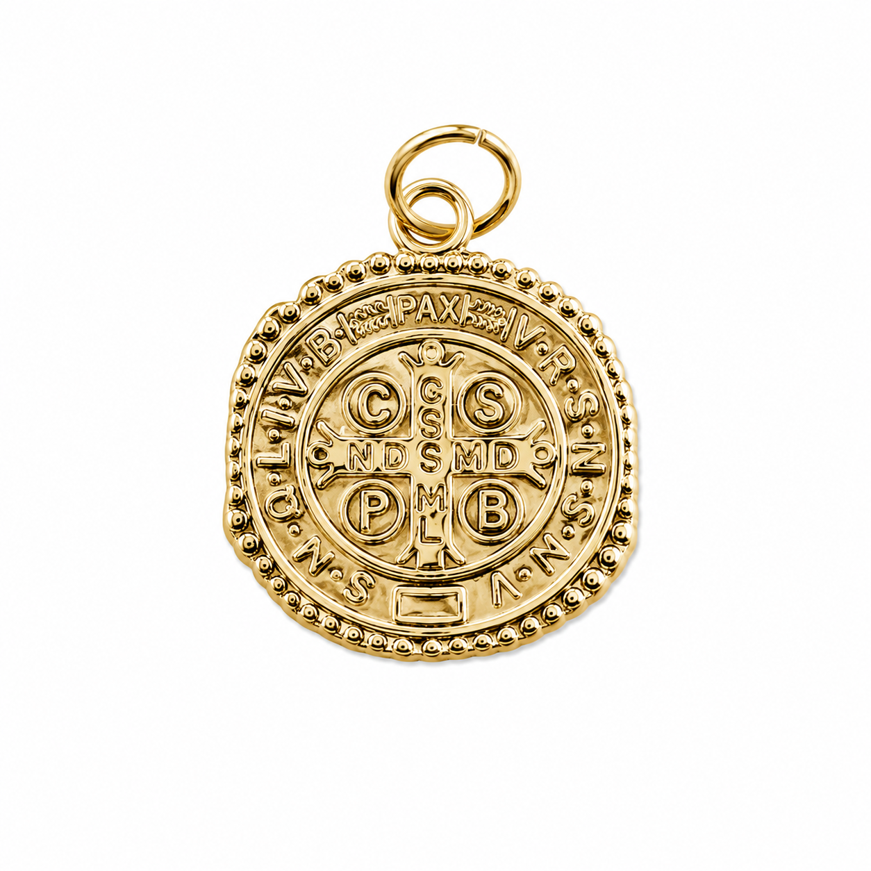SAINT BENEDICT GOLD MEDAL CHARM