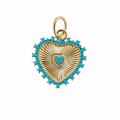 SUNBURST HEART CHARM