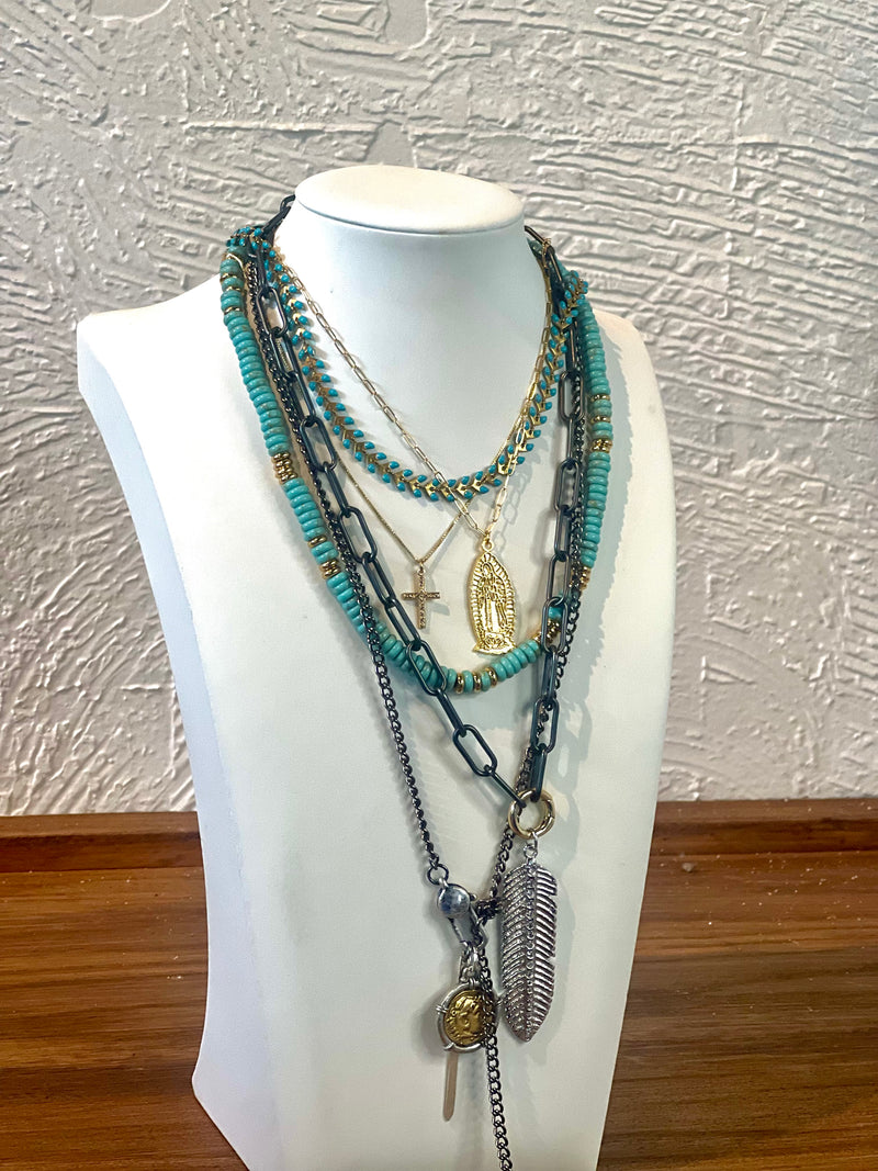 Turquoise & Gold Beads