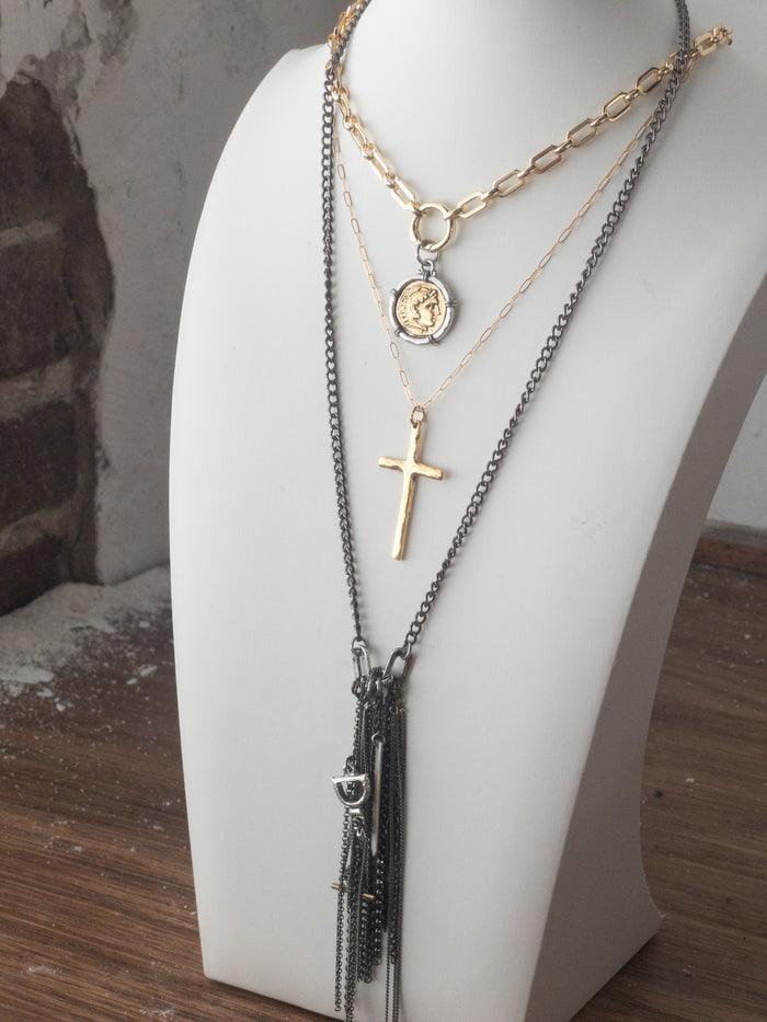 Coin charm necklace