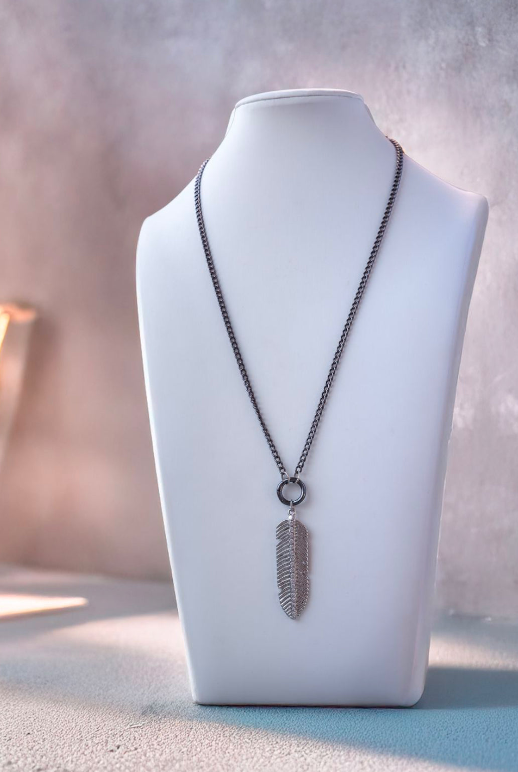 Simply irresistible charm necklace w/ gunmetal carabiner