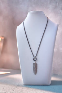 Simply irresistible charm necklace w/ gunmetal carabiner