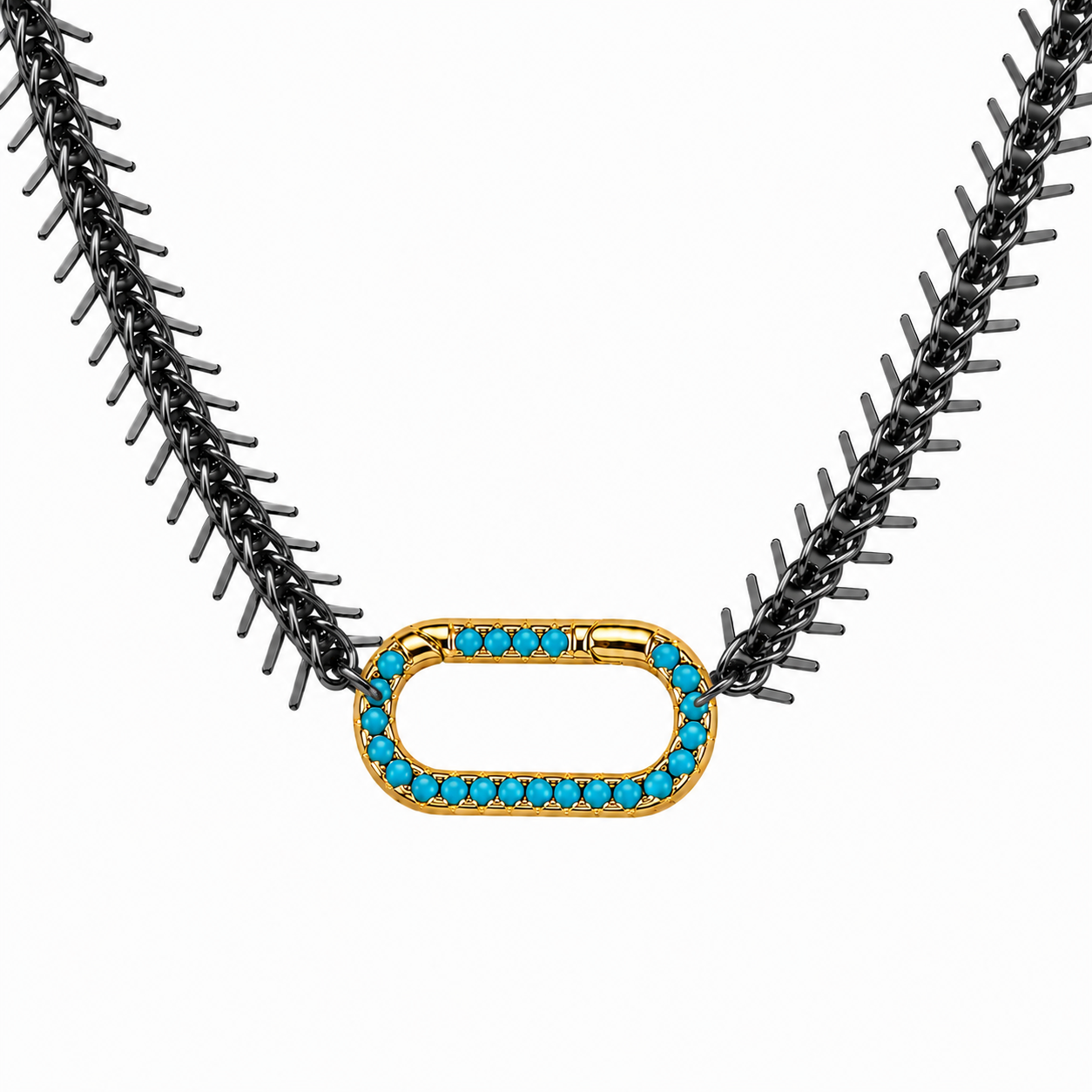 GUNMETAL FISHBONE CHAIN