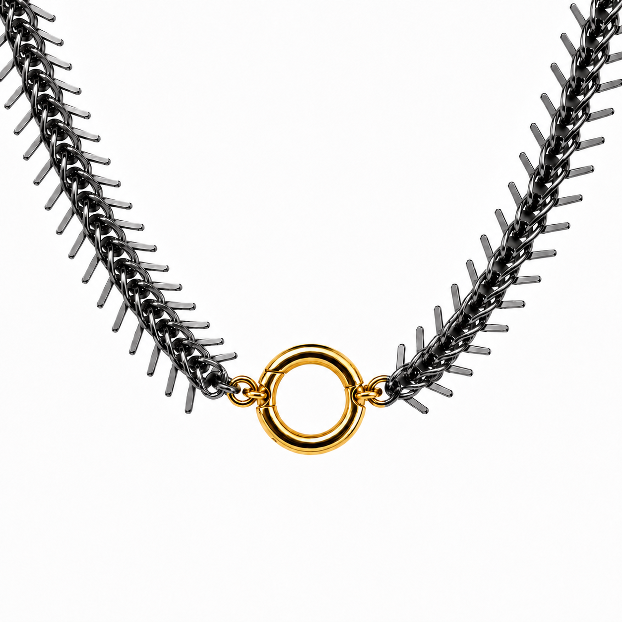 GUNMETAL FISHBONE CHAIN