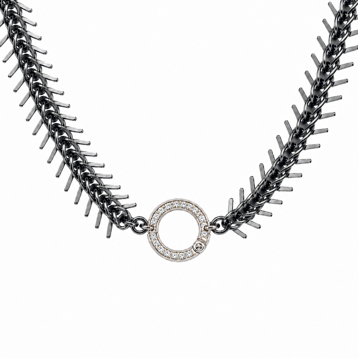 GUNMETAL FISHBONE CHAIN
