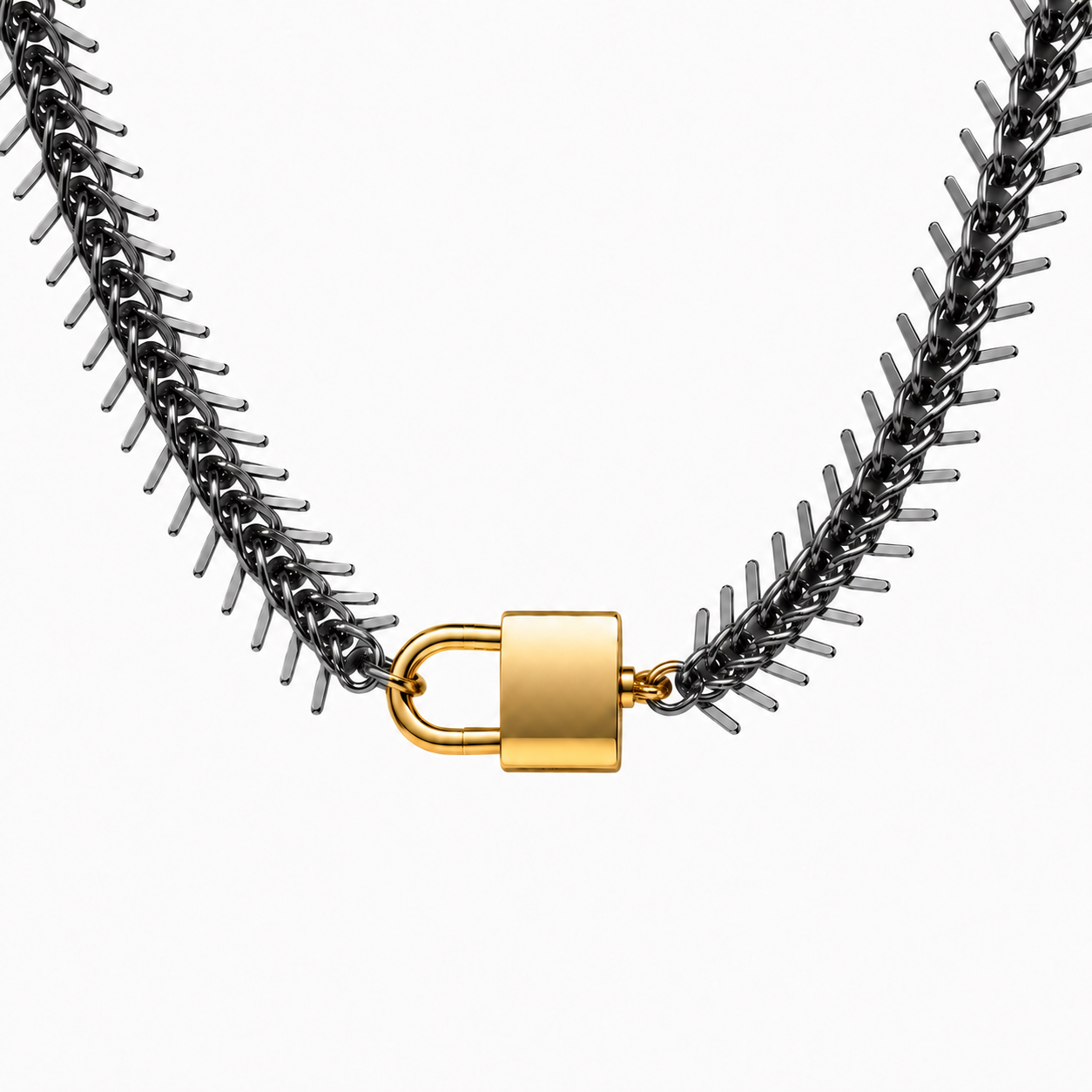 GUNMETAL FISHBONE CHAIN