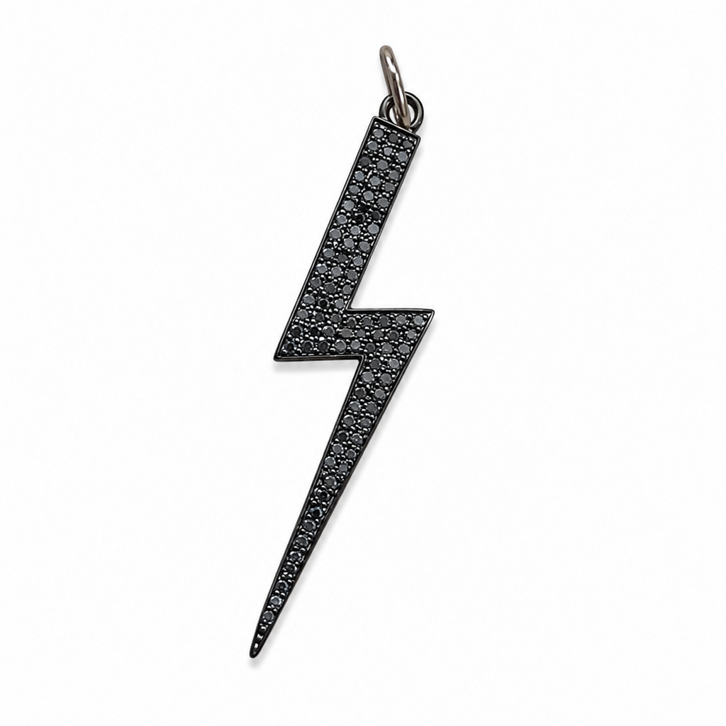 GUNMETAL DIAMOND STUDDED STRIKE CHARM