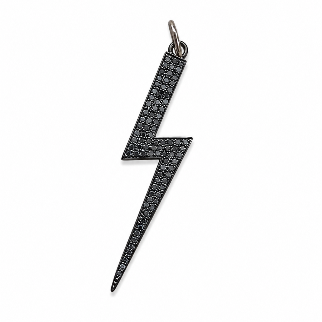 GUNMETAL DIAMOND STUDDED STRIKE CHARM