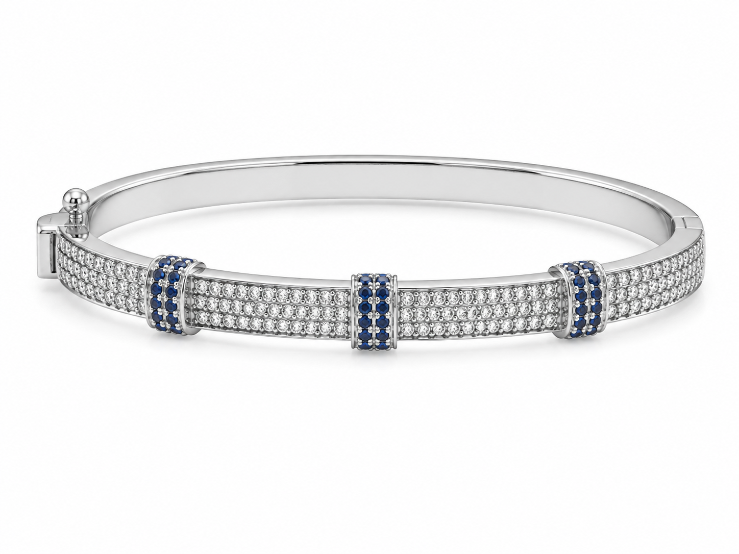 Blue Sapphire & Diamonds