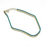 ROUND TOP CONVERTIBLE TENNIS NECKLACE + BRACELET