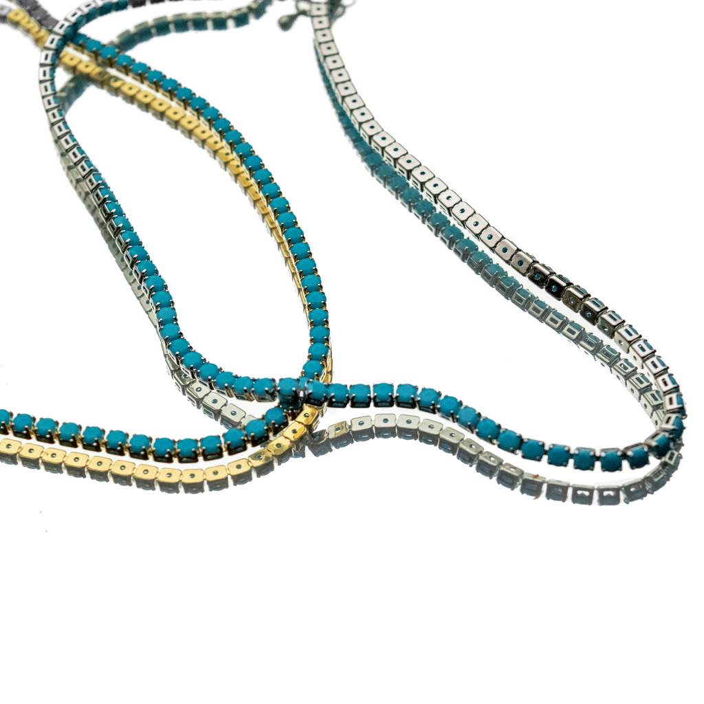 ROUND TOP CONVERTIBLE TENNIS NECKLACE + BRACELET