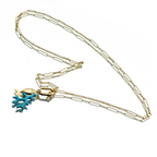 BLUE CORAL LUCKY CHARM NECKLACE (Need Price)