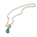 BLUE CORAL LUCKY CHARM NECKLACE (Need Price)