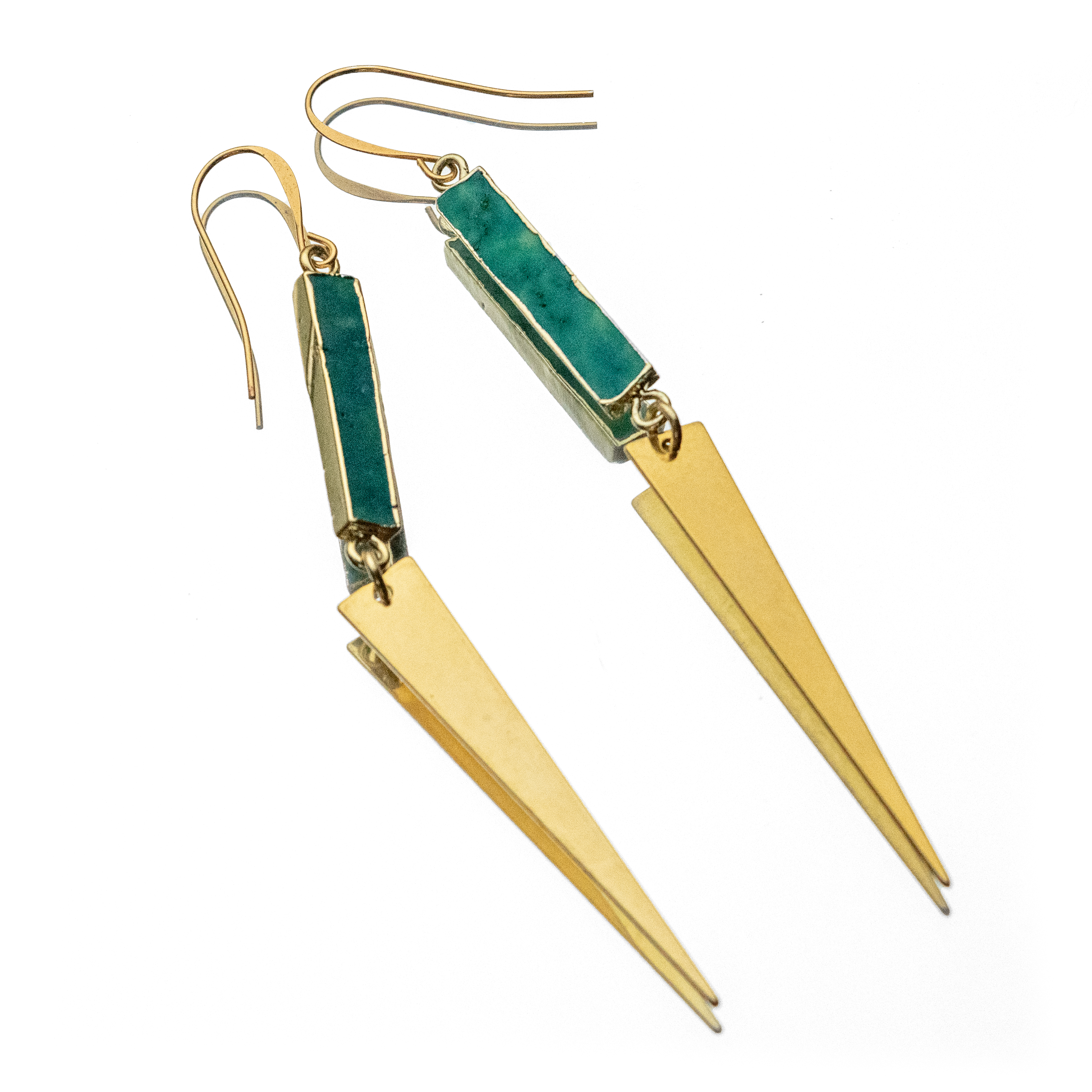 TURQUOISE LIGHTNING EARRINGS