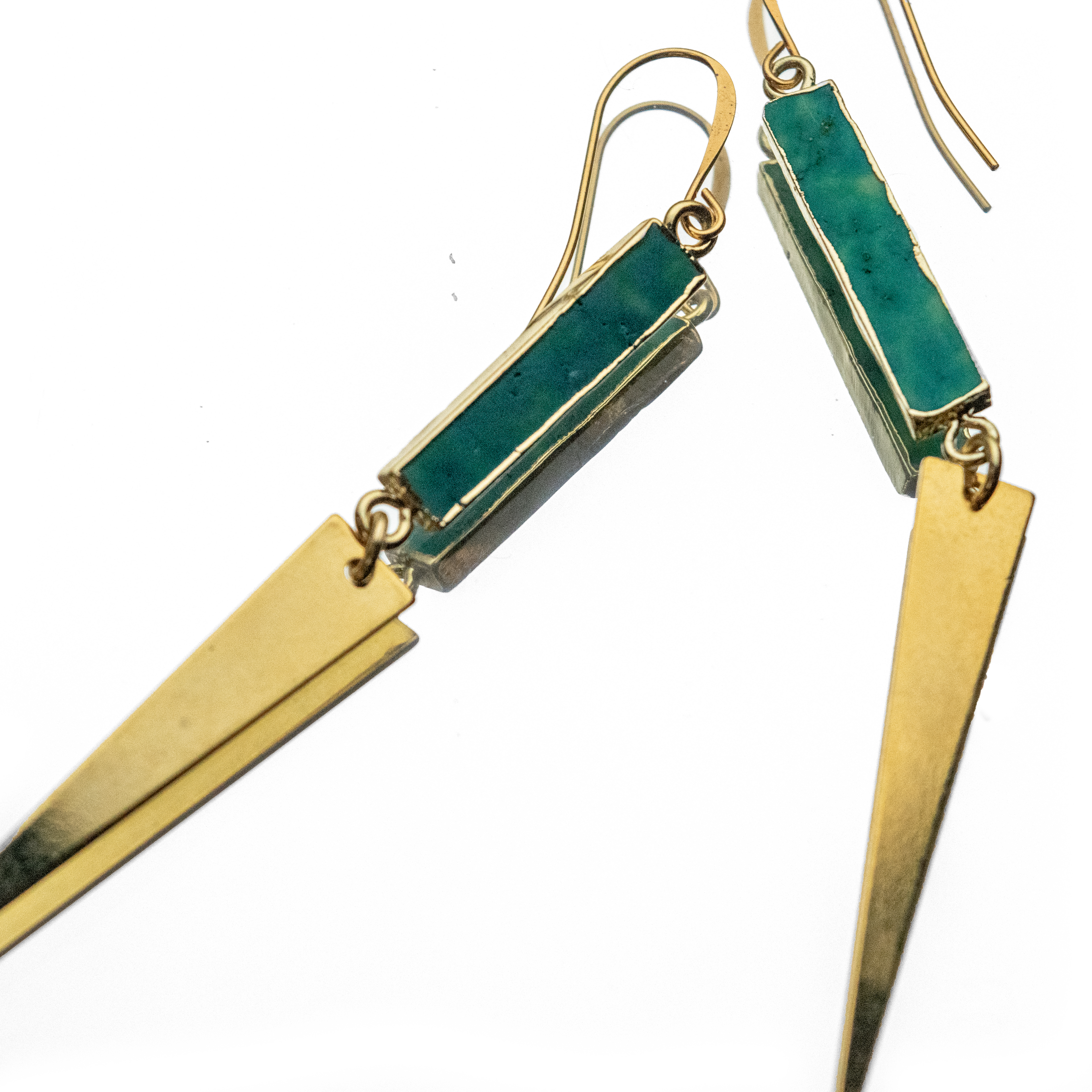 TURQUOISE LIGHTNING EARRINGS