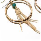 DISCO HOOPS WITH GEM FRINGE