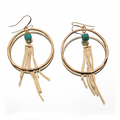 DISCO HOOPS WITH GEM FRINGE