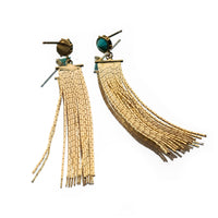 Turquoise Stud Drop Earrings