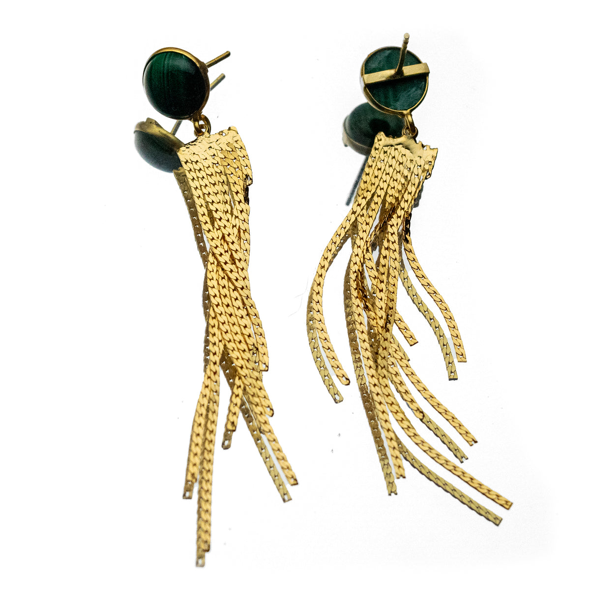 Malachite Drip Earrings