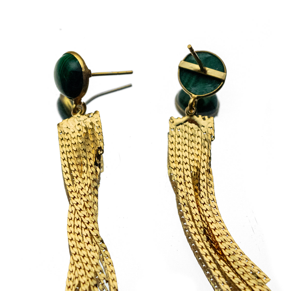 Malachite Drip Earrings