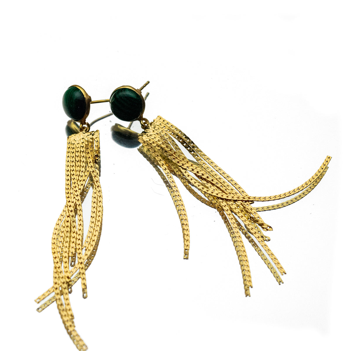 Malachite Drip Earrings