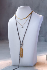 Gold Herringbone Necklace