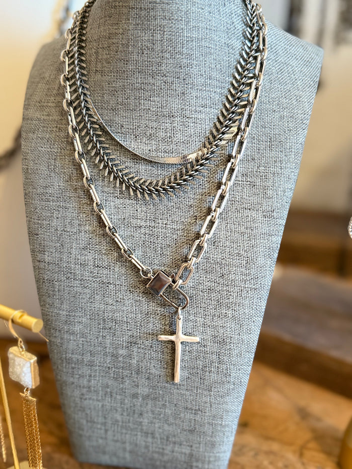 Silver Fishbone Necklace