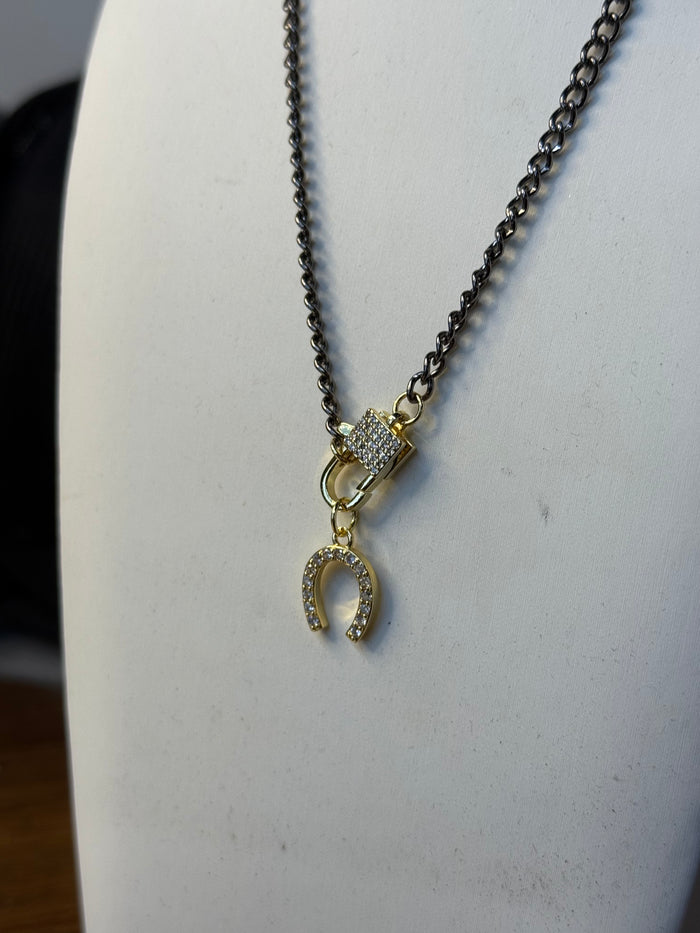 Glitzy Horseshoe Charm