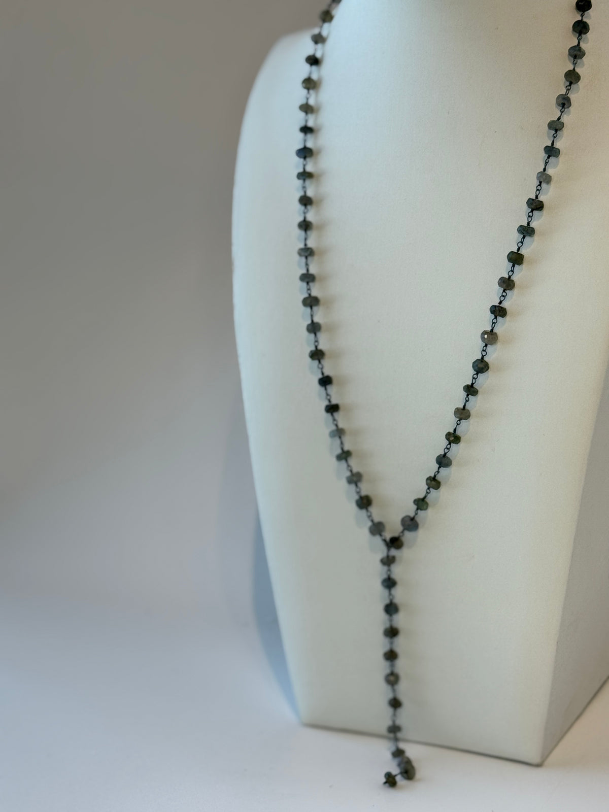Smoky Rosary Lariat