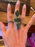 Turquoise and Jade Ring