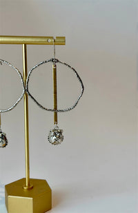 TEAM SPIRIT earrings (Gold hoop and Silver)