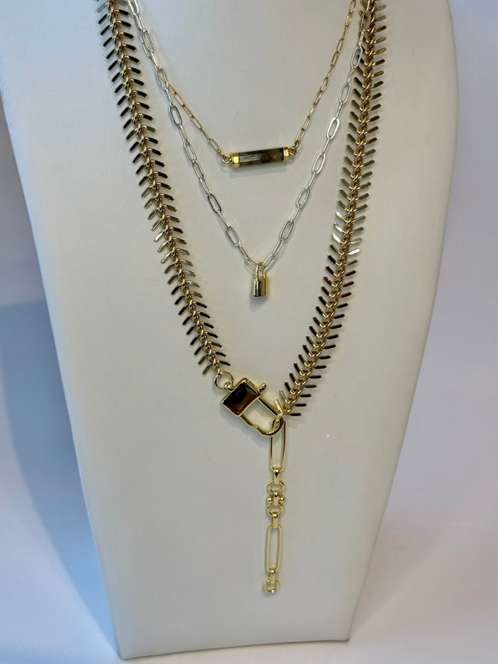 Silver Lock Necklace