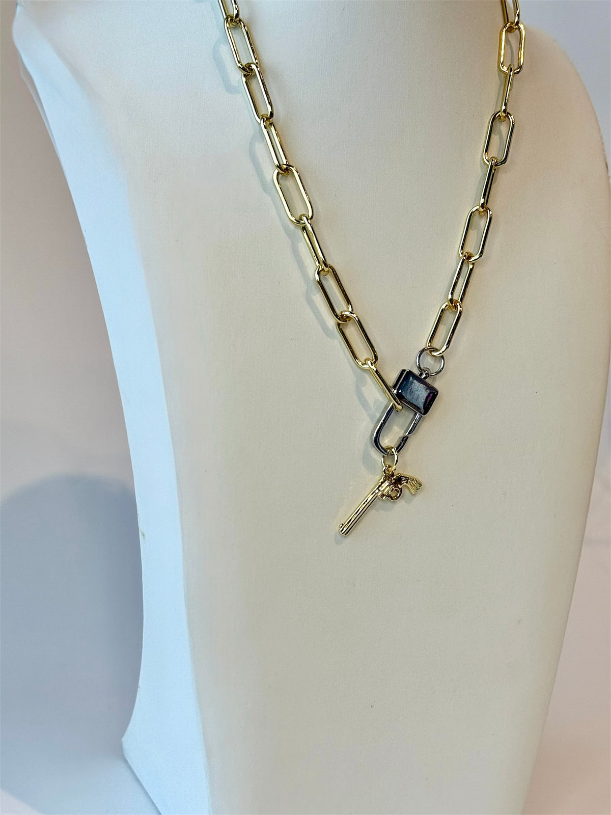 Chunky Paperclip with large Carabiner