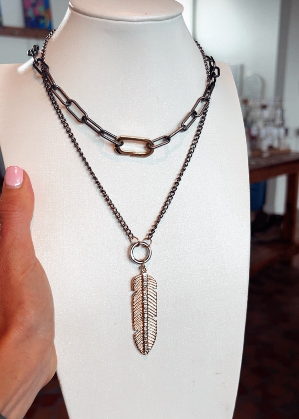 The Perfect Balance Feather ~ Charm Necklace