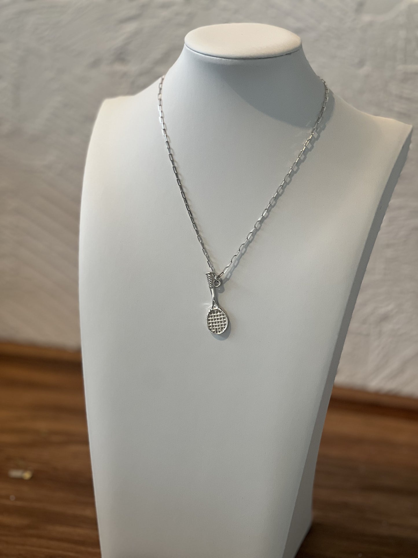 Tennis charm necklace