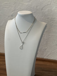 Tennis charm necklace